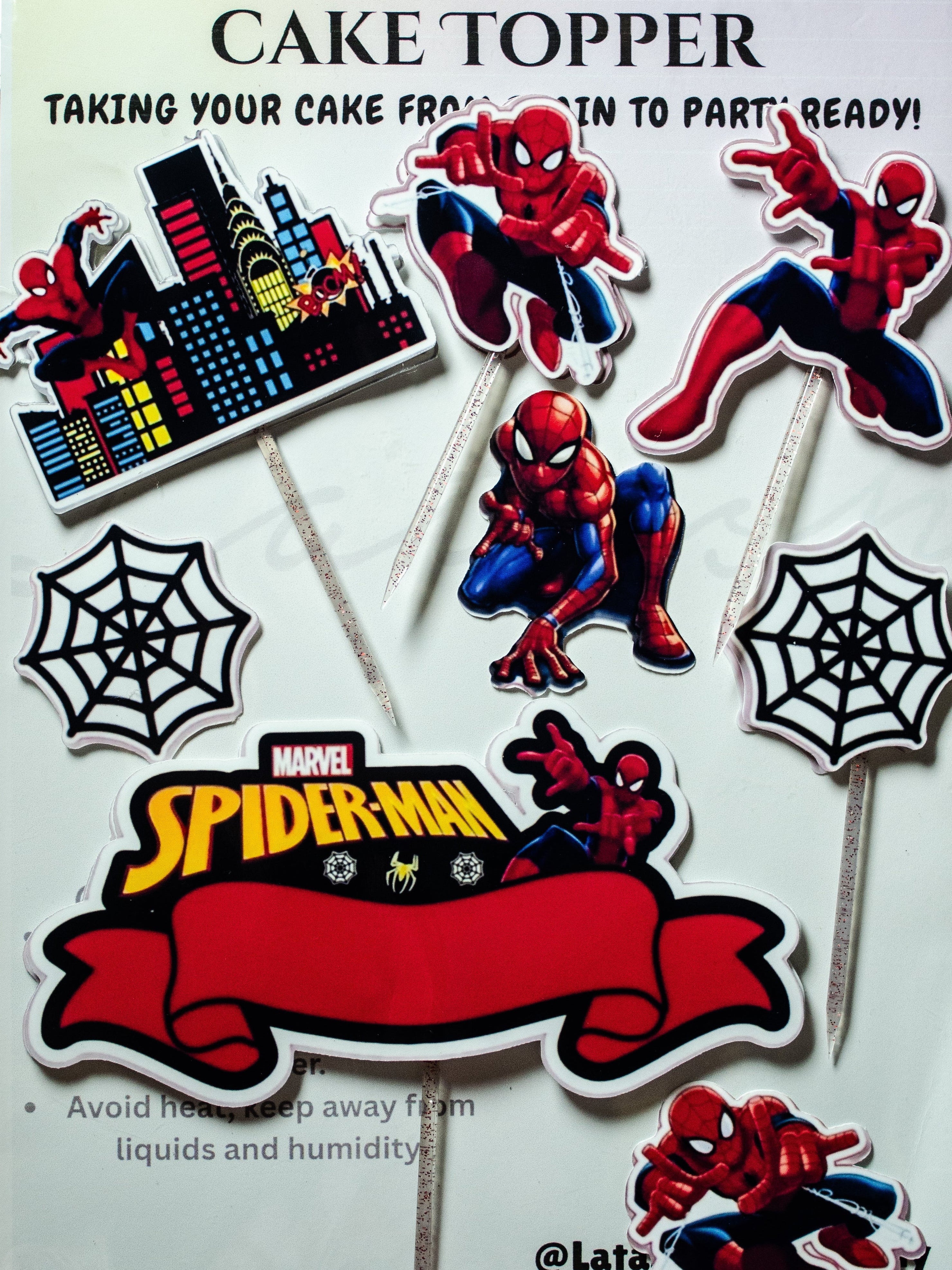 Spiderman Web Slingers Cake Topper Set