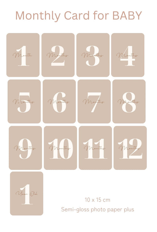 Baby Milestone Cards(monthly, first year)